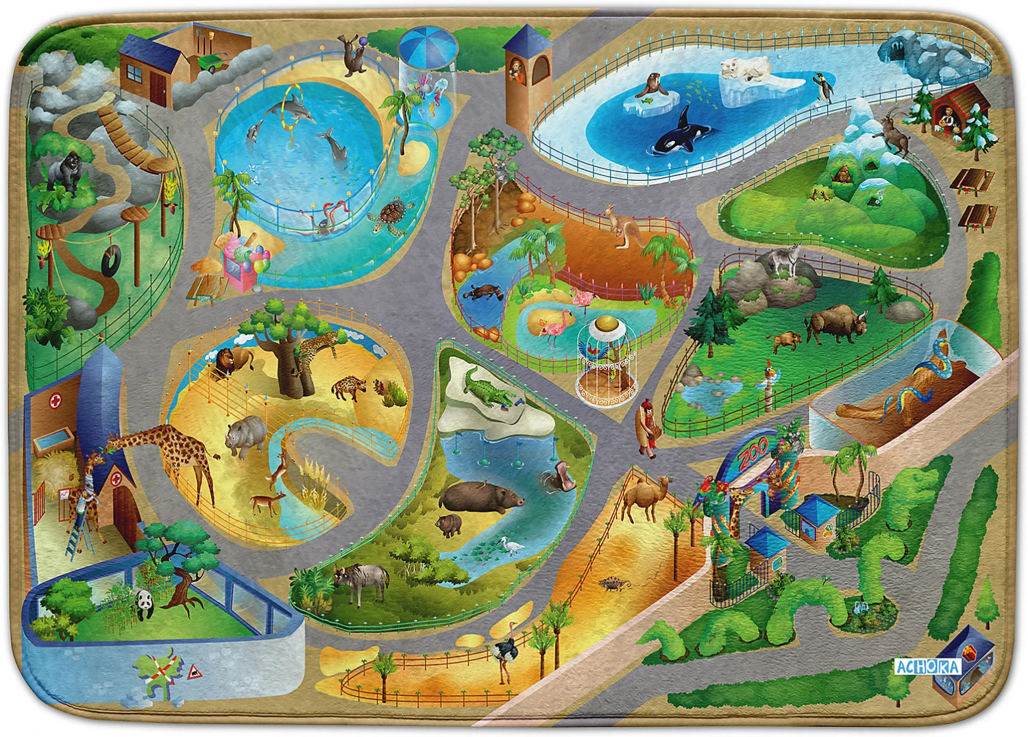 Ultrasoft Spielteppich, Zoo, 100 X 150 Cm 3 Ultrasoft Spielteppich, Zoo, 100 X 150 Cm