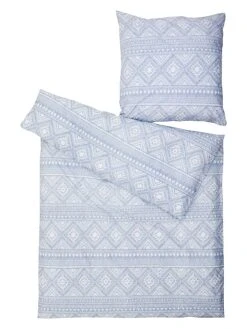 Perkal-Bettwäsche-Set In Blau/ Weiß 9 Perkal-Bettwäsche-Set In Blau/ Weiß -Einrichtungsgeschäft avance perkal bettwasche set in blau weiss 1
