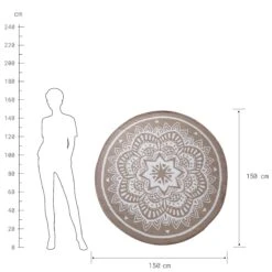 In- & Outdoor-Teppich Flora Ø150cm COLOUR CLASH In Natur-Weiß 11 In- & Outdoor-Teppich Flora Ø150cm COLOUR CLASH In Natur-Weiß -Einrichtungsgeschäft butlers in and outdoor teppich flora o150cm colour clash in natur weiss 3