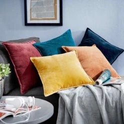 Kissen L 45 X B 45cm COTTON VELVET In Hellbraun -Einrichtungsgeschäft butlers kissen l 45 x b 45cm cotton velvet in hellbraun 6