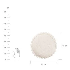 Kissen Ø45cm DAISY In Weiß -Einrichtungsgeschäft butlers kissen o45cm daisy in weiss 3