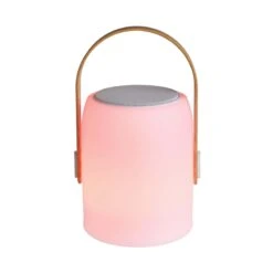 LED Leuchte Mit Bluetooth® Und Farbwechsel SOUND LOUNGE In Weiß-Hellbraun -Einrichtungsgeschäft butlers led leuchte mit bluetooth r und farbwechsel sound lounge in weiss hellbraun 4