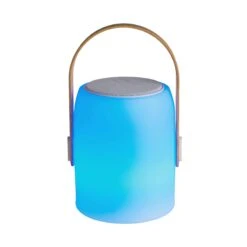 LED Leuchte Mit Bluetooth® Und Farbwechsel SOUND LOUNGE In Weiß-Hellbraun -Einrichtungsgeschäft butlers led leuchte mit bluetooth r und farbwechsel sound lounge in weiss hellbraun 6