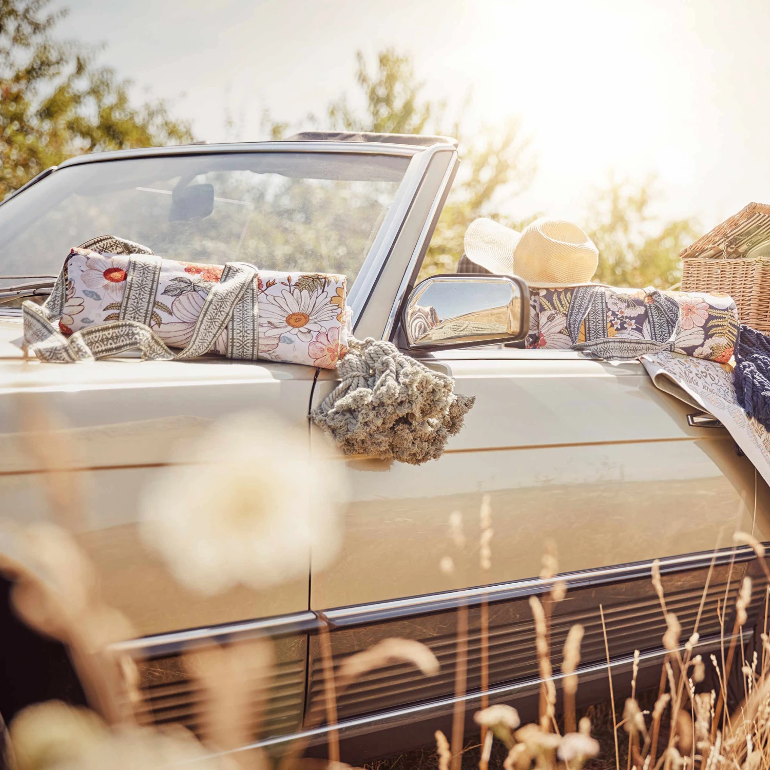 Picknickdecke L 175 X B 154cm BETWEEN FLOWERS In Dunkelblau 12 Picknickdecke L 175 X B 154cm BETWEEN FLOWERS In Dunkelblau – Bild 10