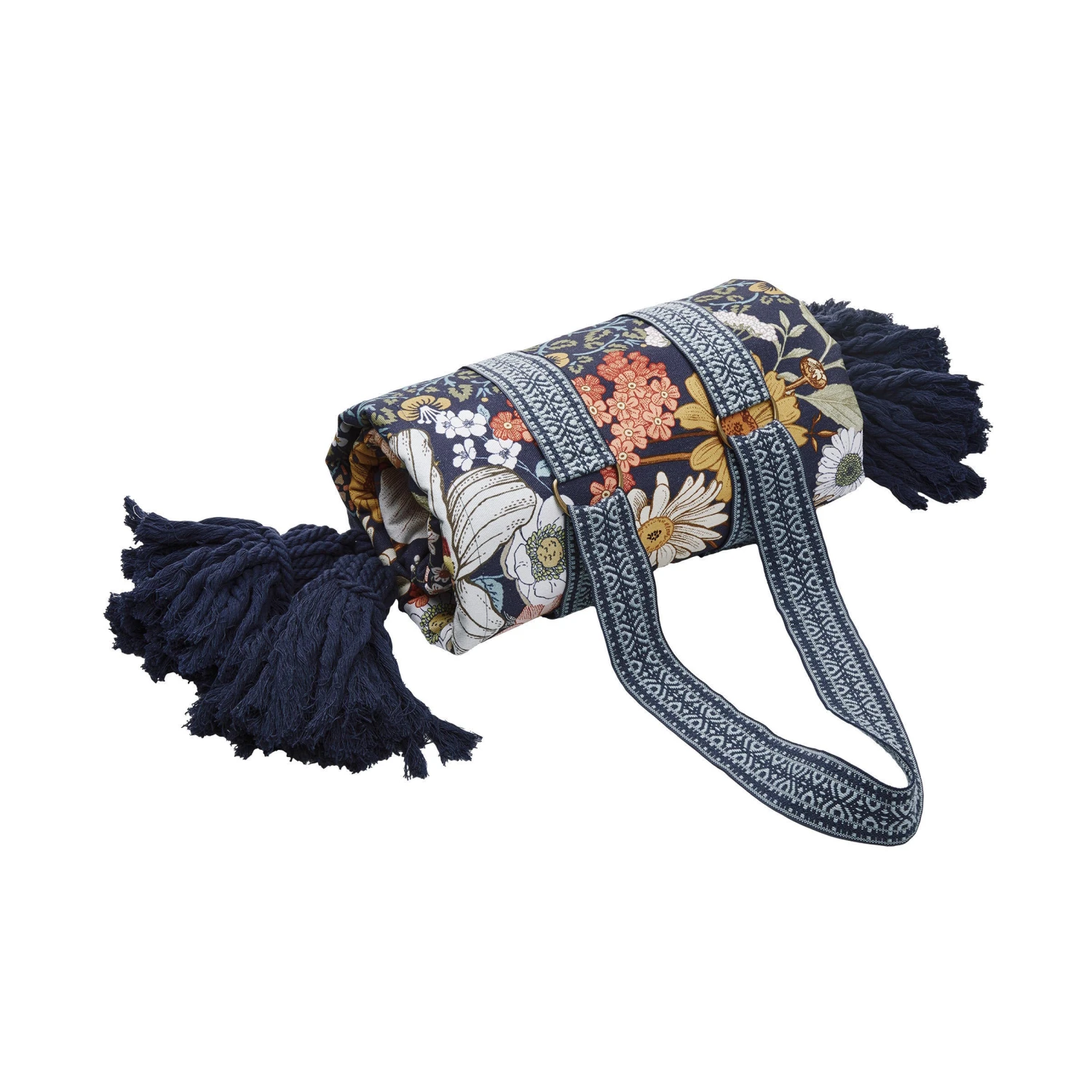 Picknickdecke L 175 X B 154cm BETWEEN FLOWERS In Dunkelblau 3 Picknickdecke L 175 X B 154cm BETWEEN FLOWERS In Dunkelblau