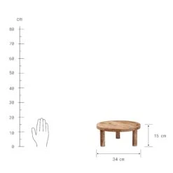 Podest Ø34cm MESA In Braun -Einrichtungsgeschäft butlers podest o34cm mesa in braun 2