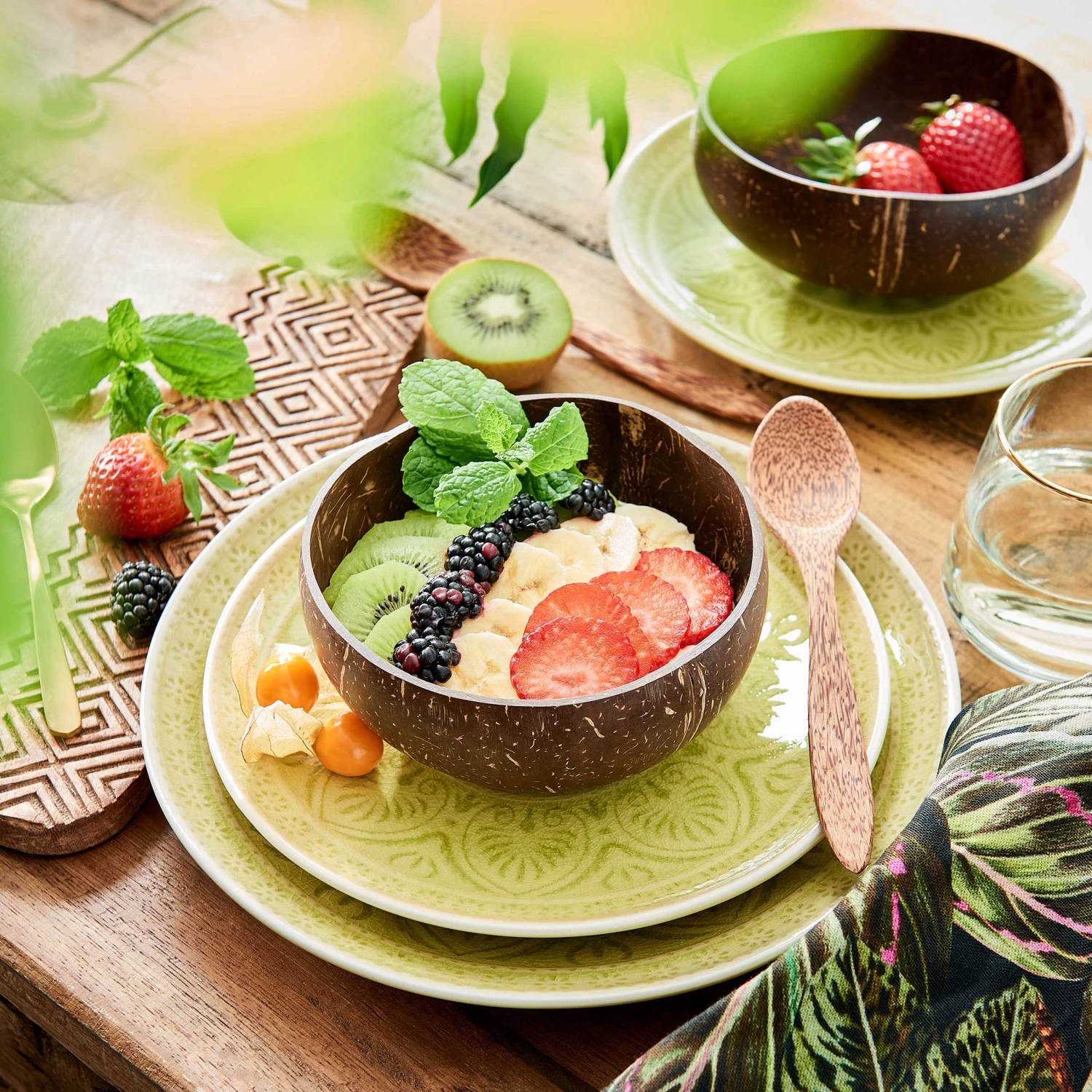 Teller Ø25cm SUMATRA In Hellgrün 4 Teller Ø25cm SUMATRA In Hellgrün – Bild 2