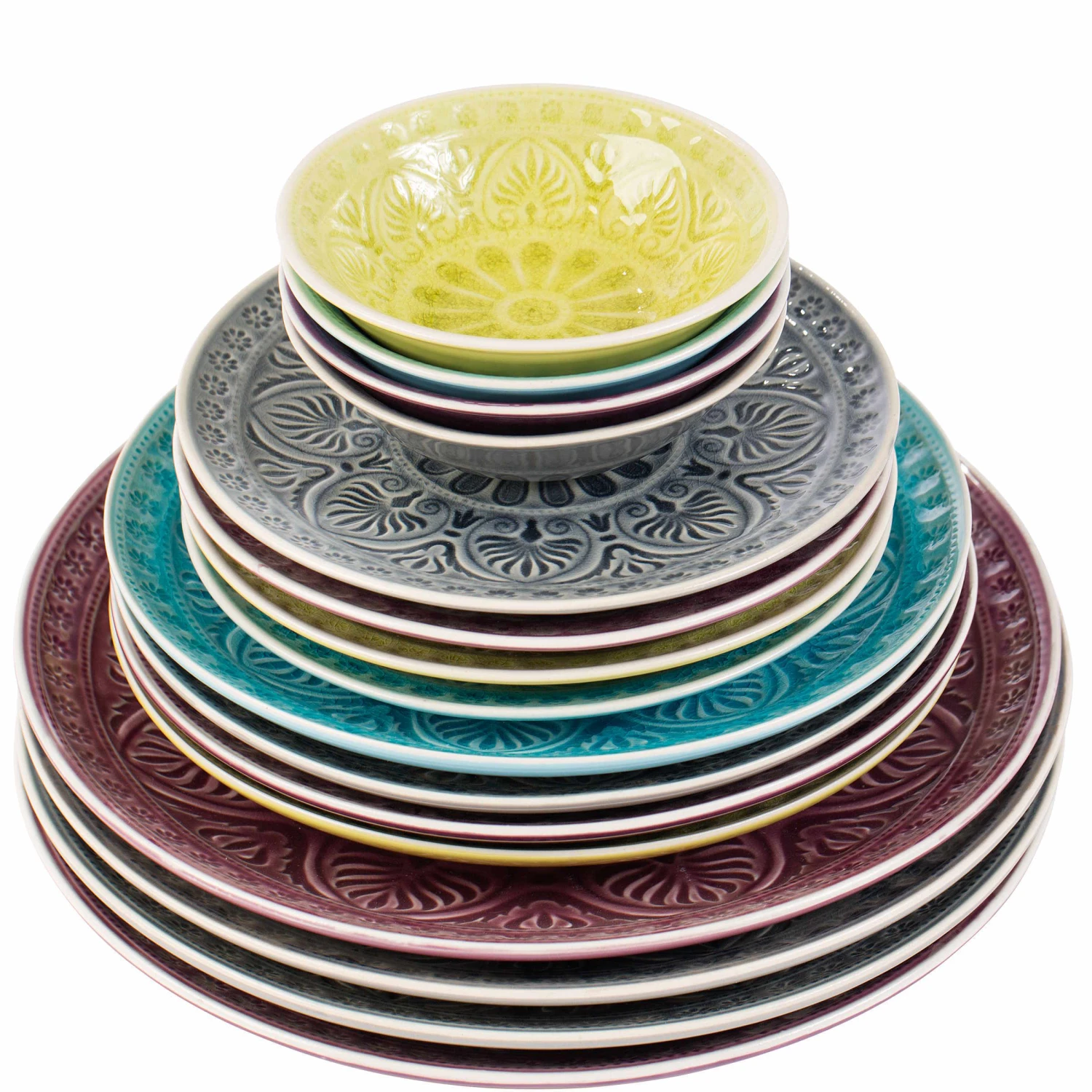 Teller Ø25cm SUMATRA In Hellgrün 6 Teller Ø25cm SUMATRA In Hellgrün – Bild 4