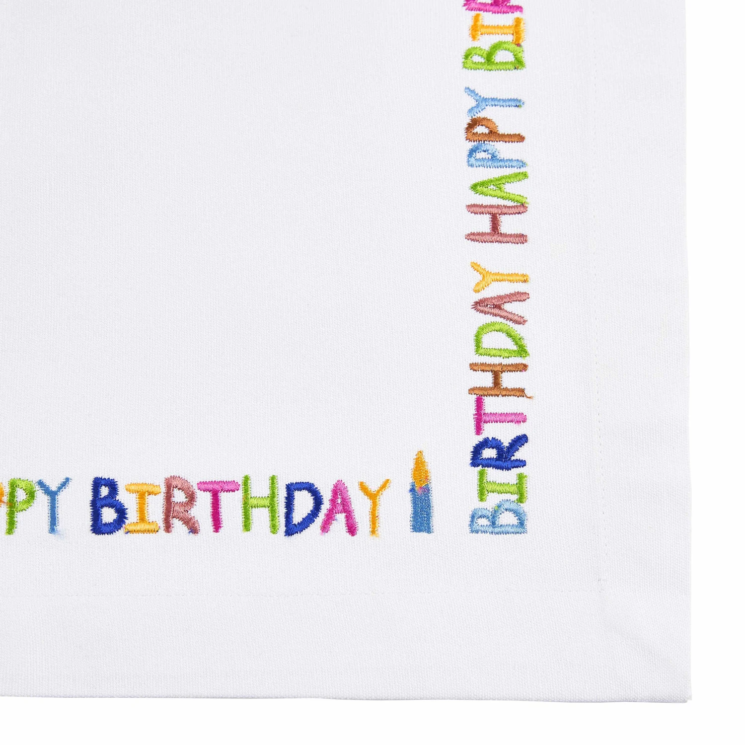 Tischläufer L 160 X B 50cm HAPPY BIRTHDAY In Weiß 4 Tischläufer L 160 X B 50cm HAPPY BIRTHDAY In Weiß – Bild 2