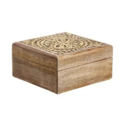 Truhe Mit Schnitzerei L 17 X B 17cm TREASURE In Hellbraun-Gold -Einrichtungsgeschäft butlers truhe mit schnitzerei l 17 x b 17cm treasure in hellbraun gold 3