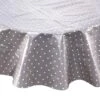 Wachstischdecke Punkte Ø 140 Cm WATERPROOF In Grau -Einrichtungsgeschäft butlers wachstischdecke punkte o 140 cm waterproof in grau