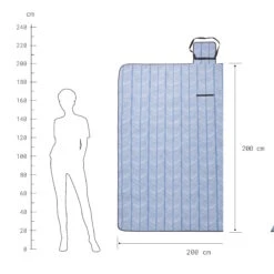 XXL-Picknickdecke Streifen L 200 X B 200cm GET TOGETHER In Blau-Weiß -Einrichtungsgeschäft butlers xxl picknickdecke streifen l 200 x b 200cm get together in blau weiss 2