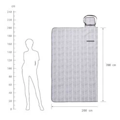 XXL-Picknickdecke Streifen L 200 X B 200cm GET TOGETHER In Hellgrau-Anthrazit -Einrichtungsgeschäft butlers xxl picknickdecke streifen l 200 x b 200cm get together in hellgrau anthrazit 2