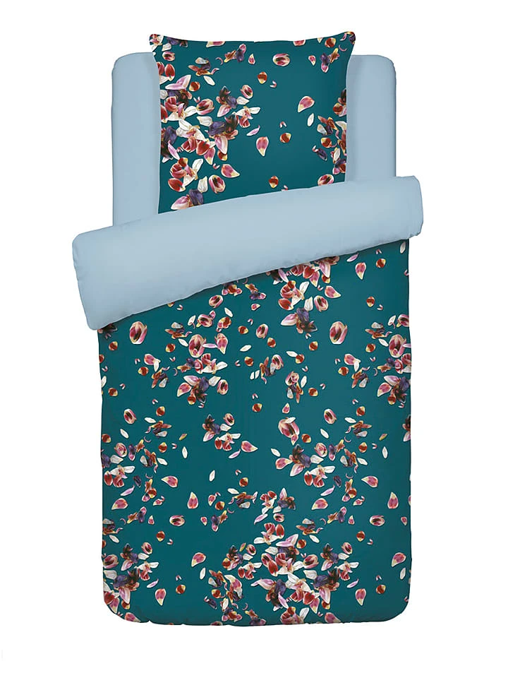 Cacharel Satin-Bettwäsche-Set "Aurore" In Petrol 4 Cacharel Satin-Bettwäsche-Set "Aurore" In Petrol – Bild 2