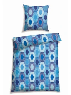 Schiesser Renforcé-Bettwäsche-Set "Josa" In Blau